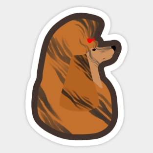 SimpliciTee Poodle - Brindle Sticker